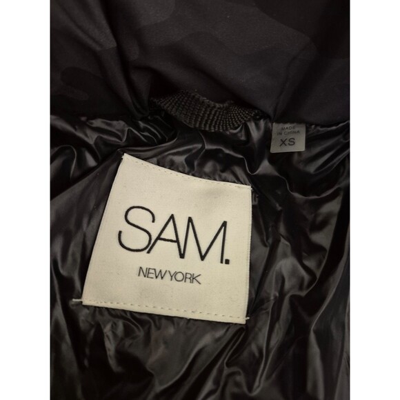 SAM NY Camo Freestyle Down Puffer Jacket Camo Gray black sz XS - Picture 11 of 12